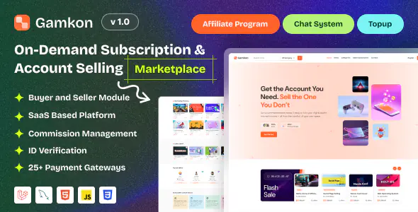 Gamkon - On-Demand Subscription-Based Digital ID Marketplace