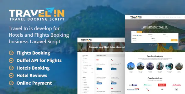 Travelin - Hotel & Air Tickets Booking Laravel Script