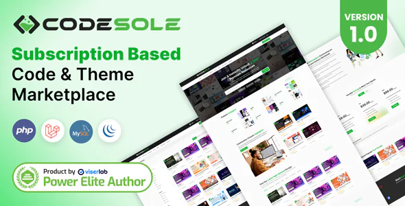CodeSole - Subscription Based Code And Theme Marketplace