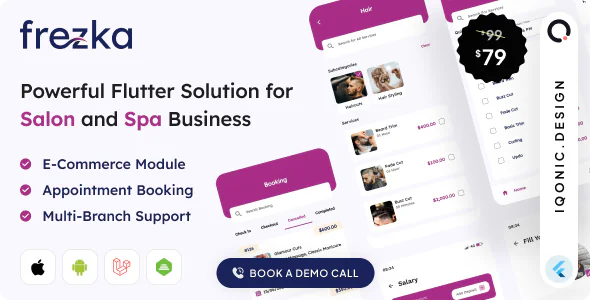 Frezka - All-in-one Salon & Spa Business Solution in Flutter + Laravel V4.0.3