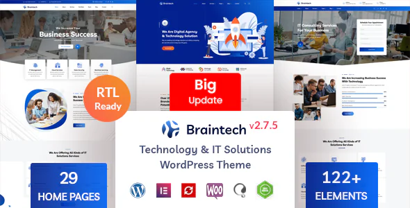 Braintech – Technology IT Solutions WordPress Theme